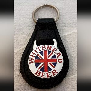 Whitbread Beer International UK Union Jack FOB Key Chain NOS 1970s New